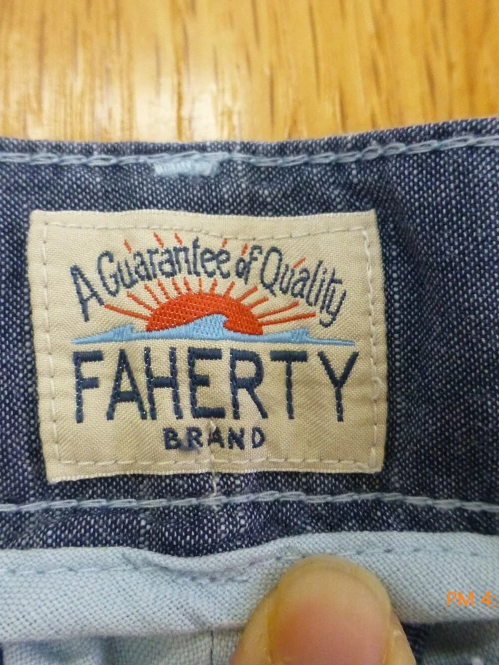 Faherty Linen Blend Chinos size 36 Light Blue Preppy Coastal Golf